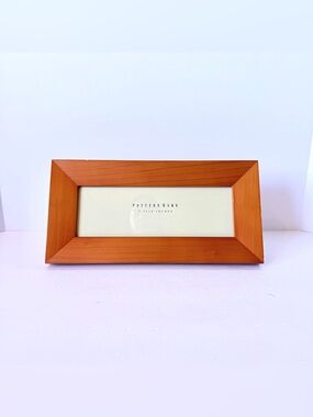 Pottery Barn Cherry Wood Panoramic Picture Frame 3.5x10 Photo Frame